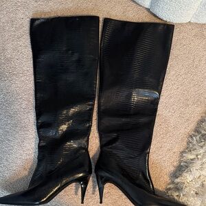 Jeffrey Campbell Black Over the Knee Boots